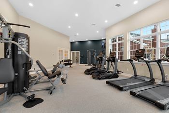 Fitness center with modern equipment